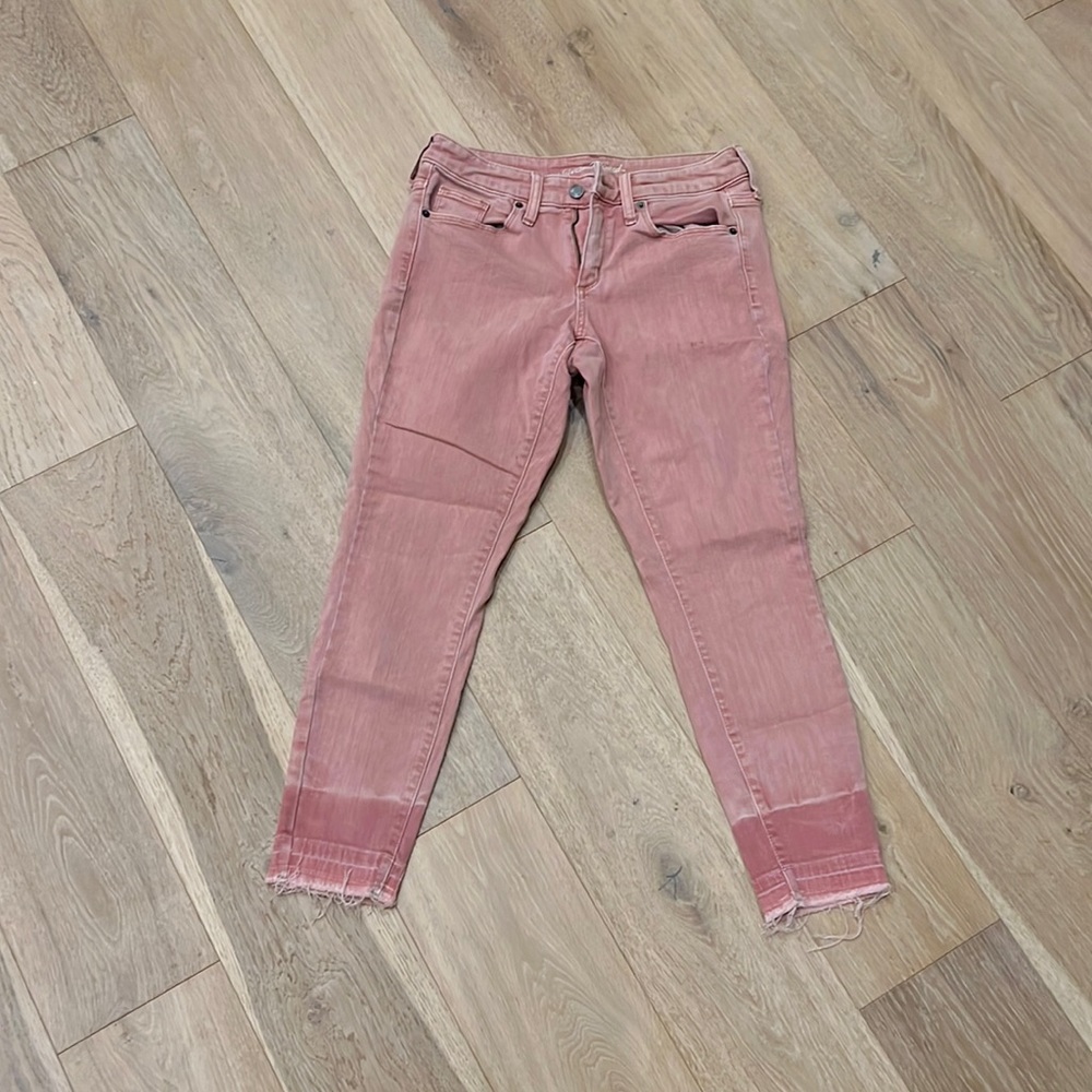 Pink distressed jeans from Target